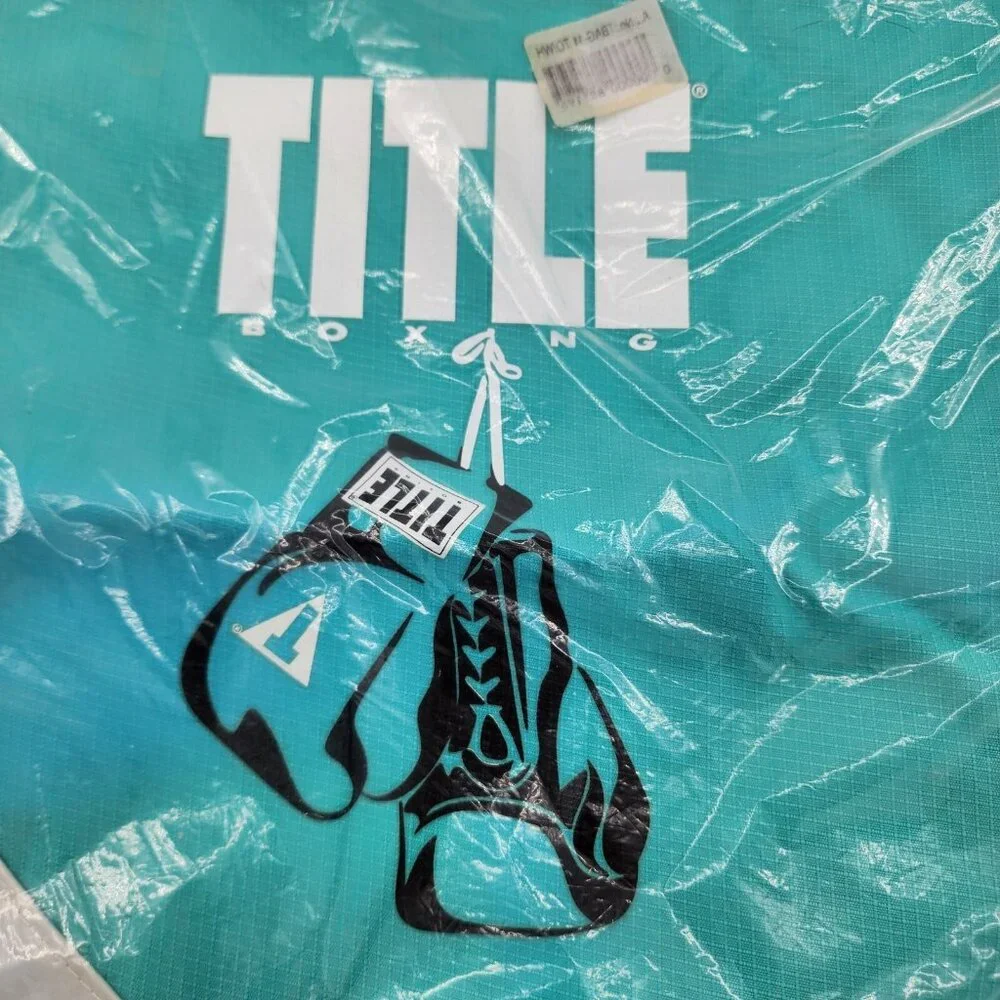 NEW TITLE Boxing Club‎ Drawstring Backpack Sport Bag Blue/White Graphic 16